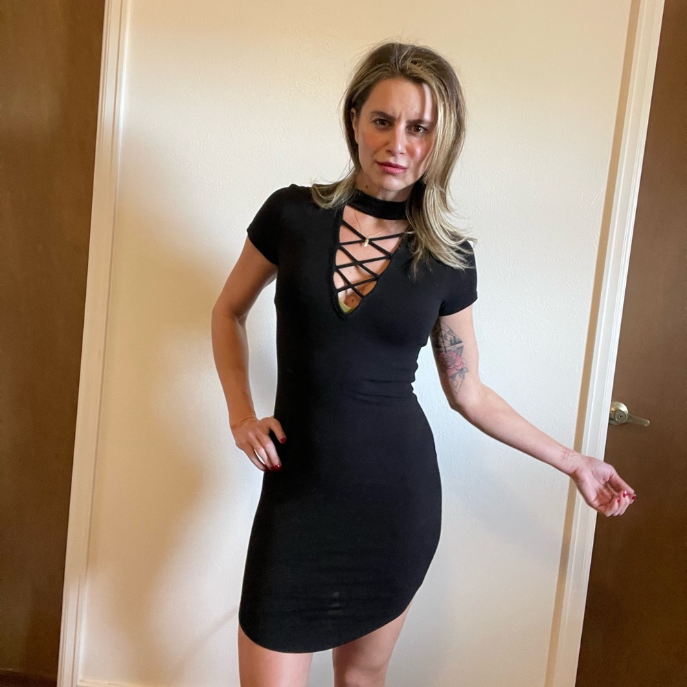 Bozzolo peek-a-boo party dress